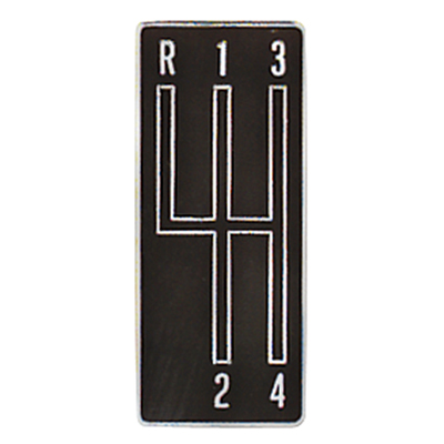 68-69 Camaro 4 Speed Console Shift Pattern Plate