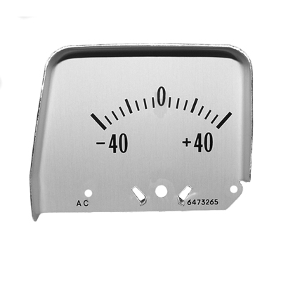 68-69 Camaro Console Gauge Amp Face Plate, Silver