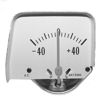 68-69 Camaro Console, Amp Gauge, Silver