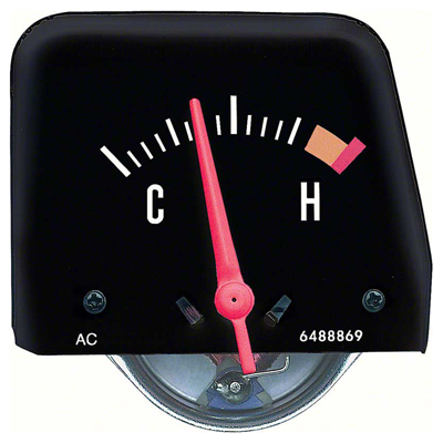 68-69 Camaro Console Temperature Gauge, Black