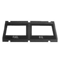 68-69 Camaro Fuel / Oil Console Gauge Bezel, Front Bezel