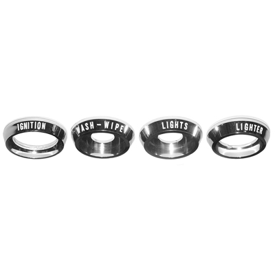 68 Camaro Dash Bezel Set, Ignition, Wiper, Headlight & Cigarette Lighter