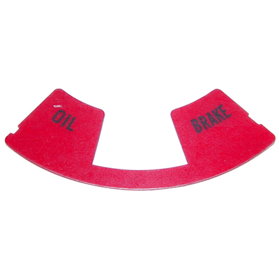 68 Camaro Center Dash Illlumination Lens, Oil / Brake