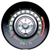 68 Camaro Tachometer 5500 RPM Red Line