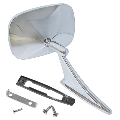 68-69 Camaro Left Hand Side View Mirror With Hardware & Gasket
