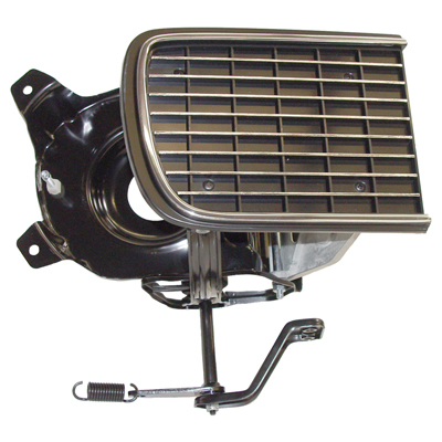 68 Camaro RS Headlight Door Assembly With Chrome Tips, Right Hand