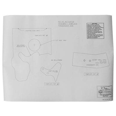 68 Camaro RS Fenderwell Template Kit