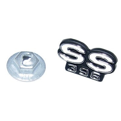 68 Camaro Steering Wheel Shroud Emblem, SS 396