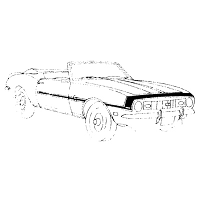 68 Camaro SS Stencil And Stripe Kit, Black