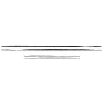 69 Camaro Convertible Standard  Door Panel Moldings, Original Style, Stainless Set of 4