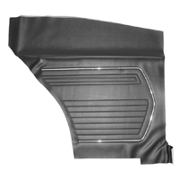 69 Camaro Coupe Black With Standard Interior Unassembled Rear 1/4 Trim Panels, Pair