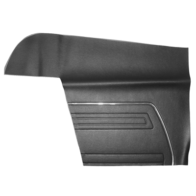 69 Camaro Convertible Black With Standard Interior Unassembled Rear 1/4 Trim Panels, Pair