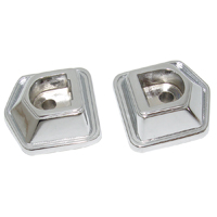 69 Camaro Black Dash Panel Grab Handle Bezels, Pair