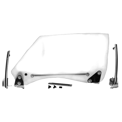 68-69 Camaro Left Hand Clear Door Glass Assembly