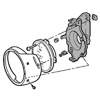 69 Camaro Except RS Left Hand Headlight Housing, Each