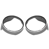 69 Camaro Except RS Left & Right Hand Headlight Bezel With Chrome Trim, Pair