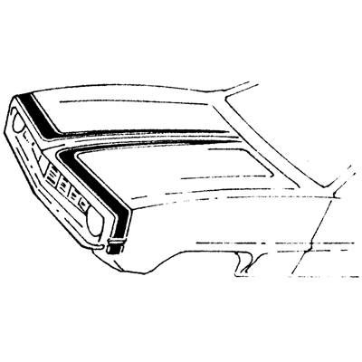 69 Camaro DX-1 Stencil And Stripe Kit, Black