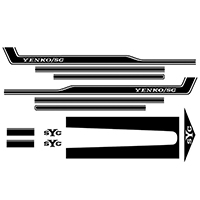 69 Camaro Yenko Body Stripe Kit, Black