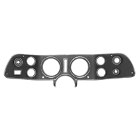 70-72 Camaro Dash Instrument Bezel, Black With Chrome Trim