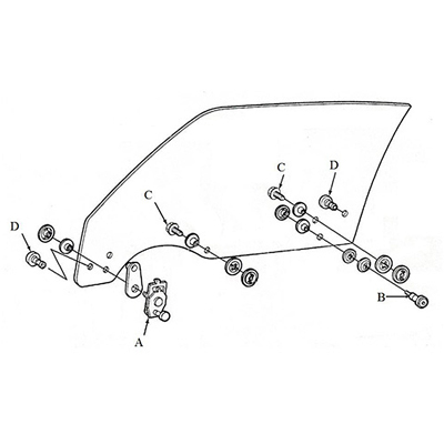 70-81 Camaro Door Glass Mounting Kit
