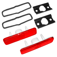 70-73 Camaro Red Rear Side Marker Light, With Gasket And Retainers