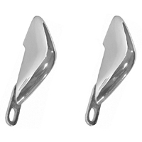 70-73 Camaro Short Chrome Rear Bumper Guards, Pair