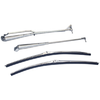70-81Camaro Wiper Arm & Blade Kit, Satin Silver Finish