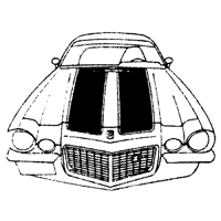70-72 Camaro RS With Low Spoiler Front End Stencil Kit
