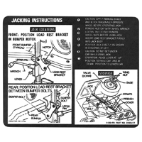70-71 Jacking Instruction Decal