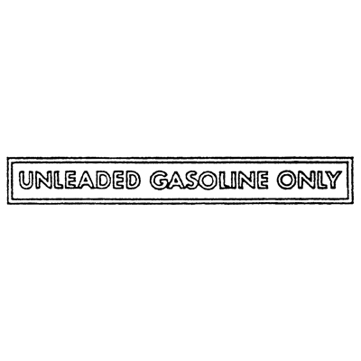 Unleaded Gasoline Only Decal,  5
