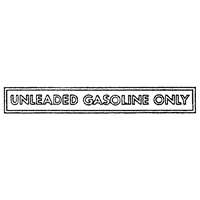 Unleaded Gasoline Only Decal,  5