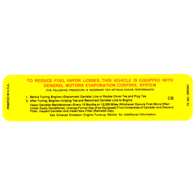 Tune-Up Labels