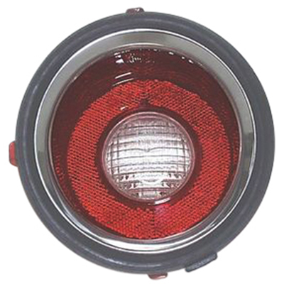 72-73 Camaro Except RS Left Hand Back-Up Light Lens, Includes Gasket, US Made