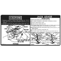 74 Jacking Instruction Decal