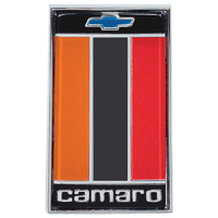 75-77 Camaro Header Panel Emblem, Orange, Black & Red
