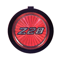 77-79 Camaro Horn Emblem Cap Z28 Red & Silver