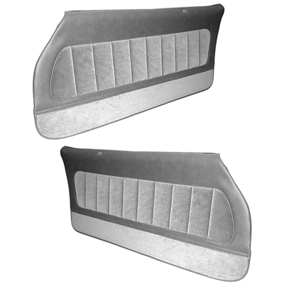 78-81 Camaro Black Z/28 & Custom Cloth With Carpet Bottom Inserts & Empreess Cloth Inserts, Door Panels, Assembled