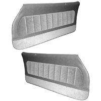 78-81 Camaro Black Z/28 & Custom Cloth With Carpet Bottom Inserts & Empreess Cloth Inserts, Door Panels, Assembled
