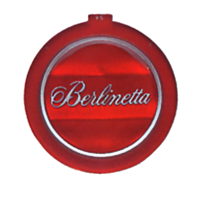 79-81 Camaro Horn Cap Emblem, Berlinetta Red & Silver