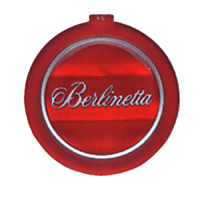 79-81 Camaro Horn Cap Emblem, Berlinetta Red & Silver