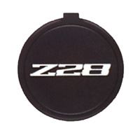 80-81 Camaro Horn Cap Emblem, Z28 Black With Silver Letters
