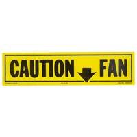 81-82 Caution Fan Decal, Yellow/Black
